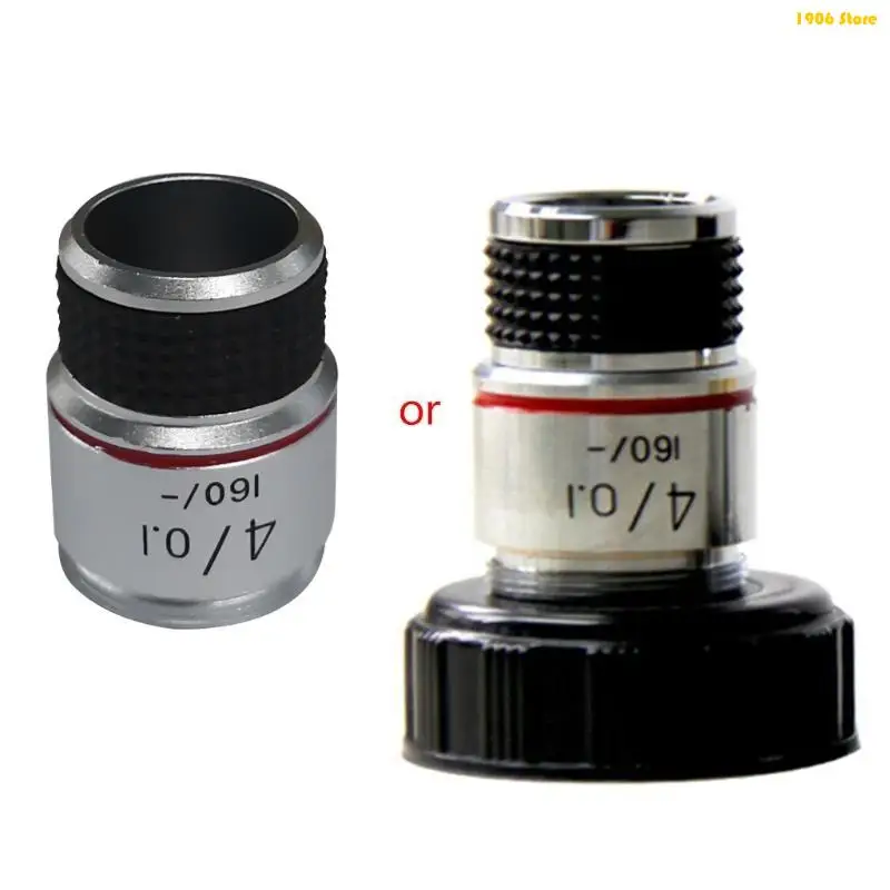 U1JB Compact 4X 10X 40X 100X Microscope Objective Lens Achromatic Objective Lab Parts