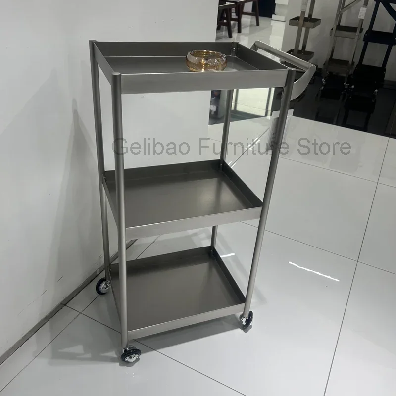 Tattoo Cart Trolley Stainless Beauty Aesthetic Furniture Wheels Pedicure Rolling Cleaning Carrello Estetista Dressing Drawer