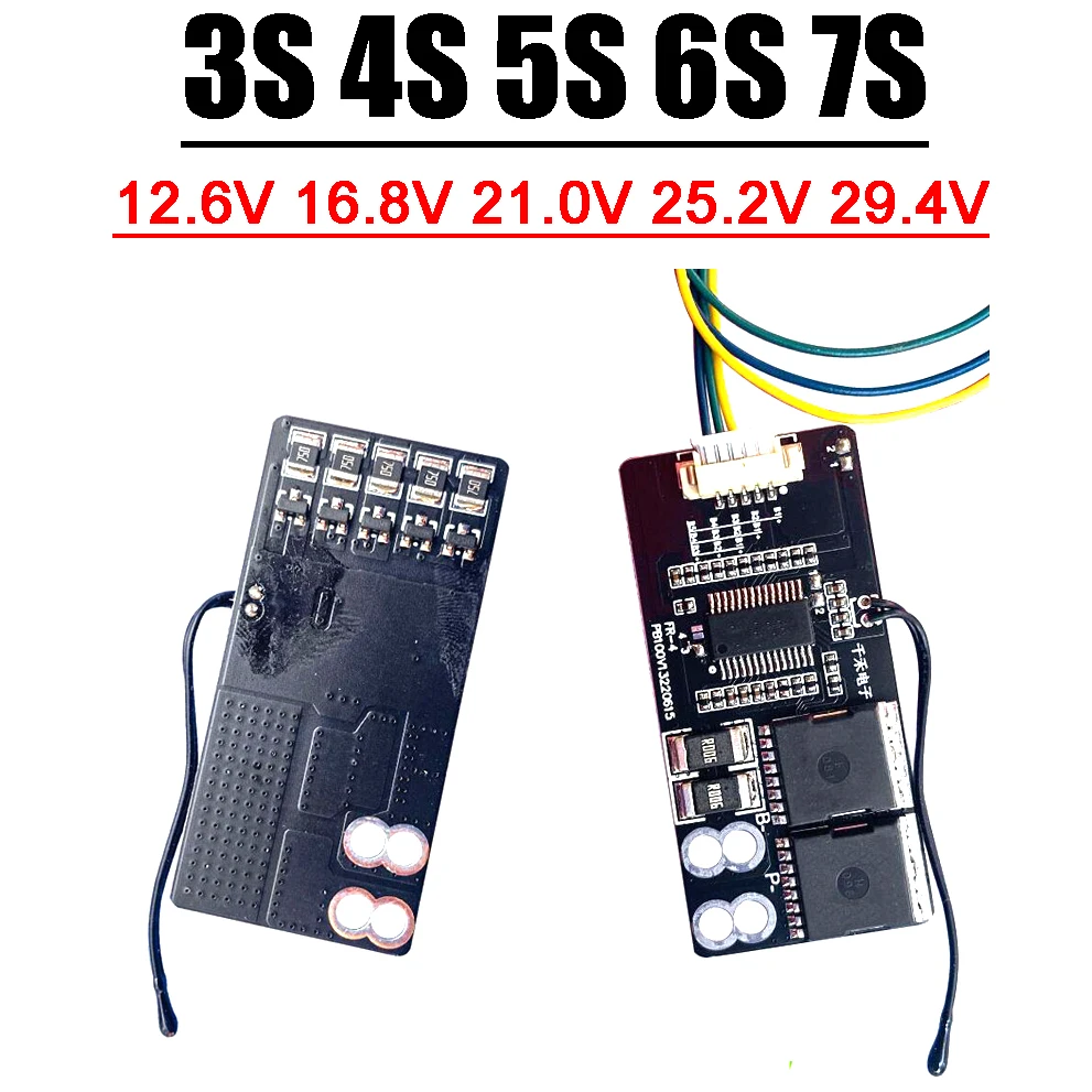 3S 4S 5S 6S 7S 30A BMS ładowanie balansu płyta zabezpieczająca baterię litową 12.6V 16.8V 21V 25.2V 29.4V 24V Wiertarka elektryczna litowo-jonowa