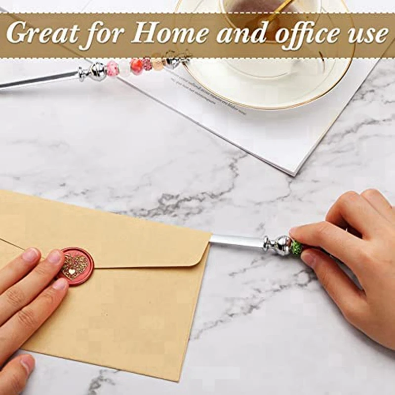 24 Pieces Letter Opener Metal Letter Opener Envelope Opener Knife Beadable Letter Opener( Not Included Beads)-AC47