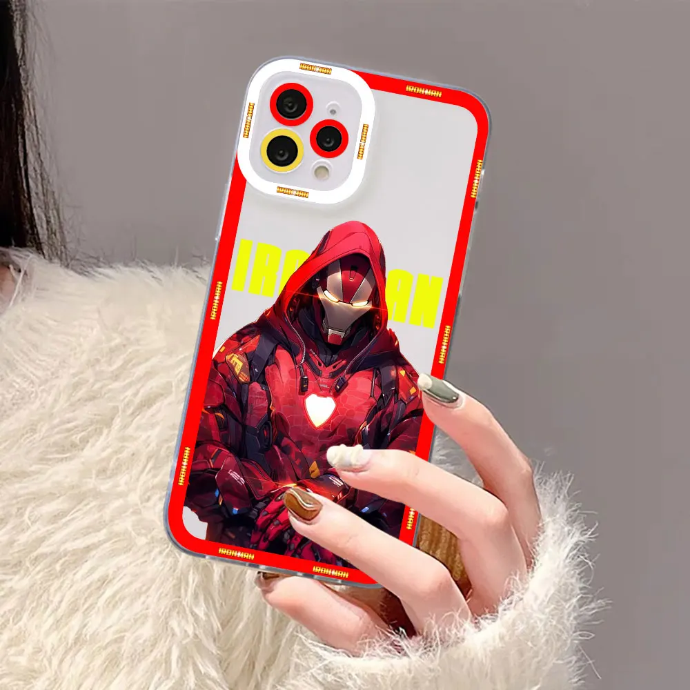 Luxury Marvel Iron Man Cover For VIVO Y76 Y53S Y51 Y51A Y50 Y35 Y33T Y33S Y31 Y30 Y27 Y22S Y21 Y21A Y21S Y21T Y20 Y20I Y20S Case