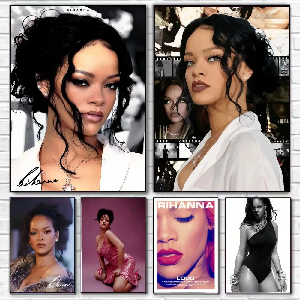 Singer R-Rihanna Poster HD Decorative Wall Art Aesthetic Home Decor for Living Room Bedroom Café Office Modern Stylish Gift