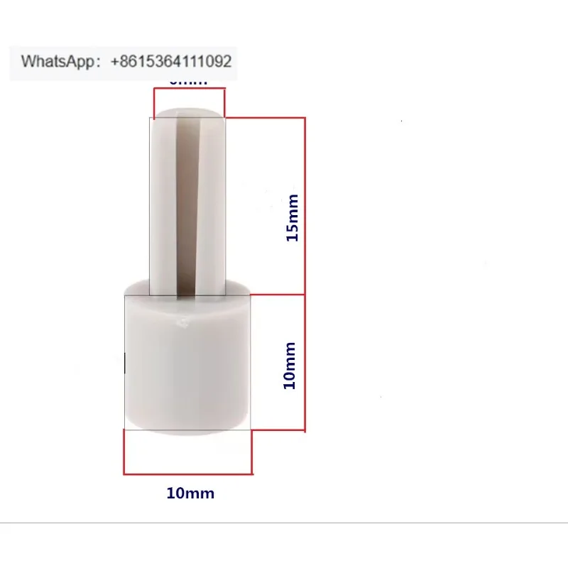 10 Uds eje de extensión del potenciómetro mezclador, eje de extensión de plástico gris 25MMX10MM D agujero de medio eje 6MM HJ-332
