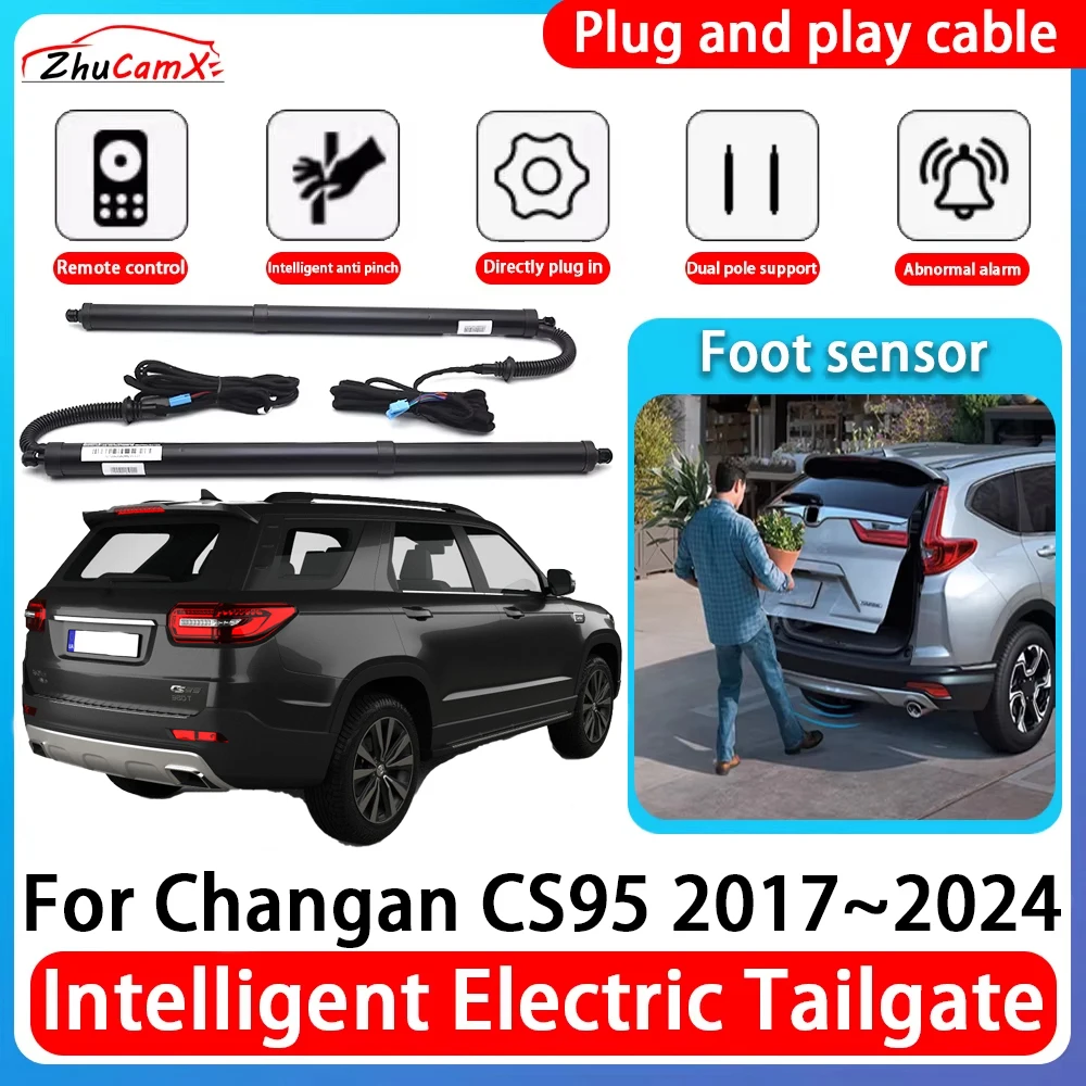 ZhuCamX Car Power Trunk Electric Suction Tailgate Intelligent Tail Gate Lift Strut For Changan CS95 2017~2024