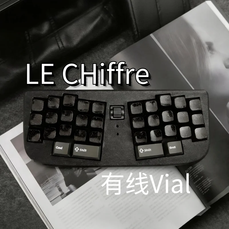 Le Chiffre Wired Single-mode Mechanical Keyboard Customized Hot Swappable 3D Printed 35layout Ergonomic Mechanical Keyboard Vial