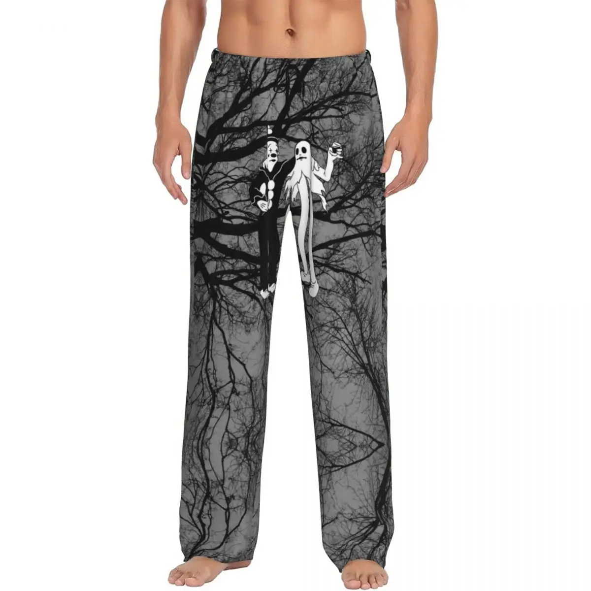 Benutzerdefinierte G-Ghostemanes Rock Tree Pyjamahose Herren Metall Nachtwäsche Lounge Schlafhose Stretch mit Taschen