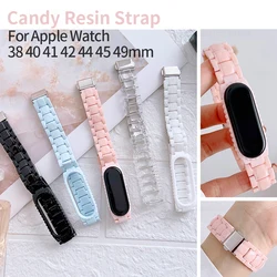 Slim Resin Strap for Xiaomi Mi Band 8 7 5 4 Candy Color Acrylic Bracelet for Miband 7pro 6 Replacement Wristband for Mi6 Correa