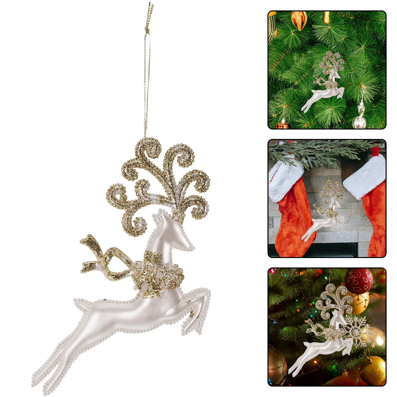 

Elk Hanging Decor Reindeer Christmas Tree Ornament Xmas Party Indoor Outdoor Yard Festive Holiday Decoration Elk Decor