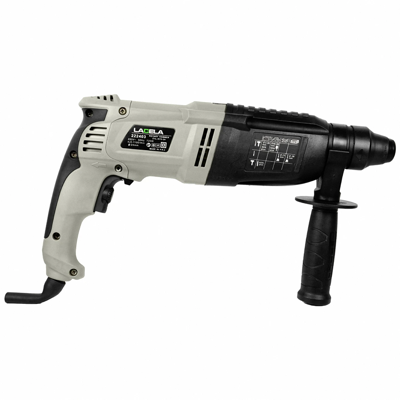 LACELA 24mm Rotary Hammer 3 Function Concrete Hammer Dril Machine Electric Power Tool