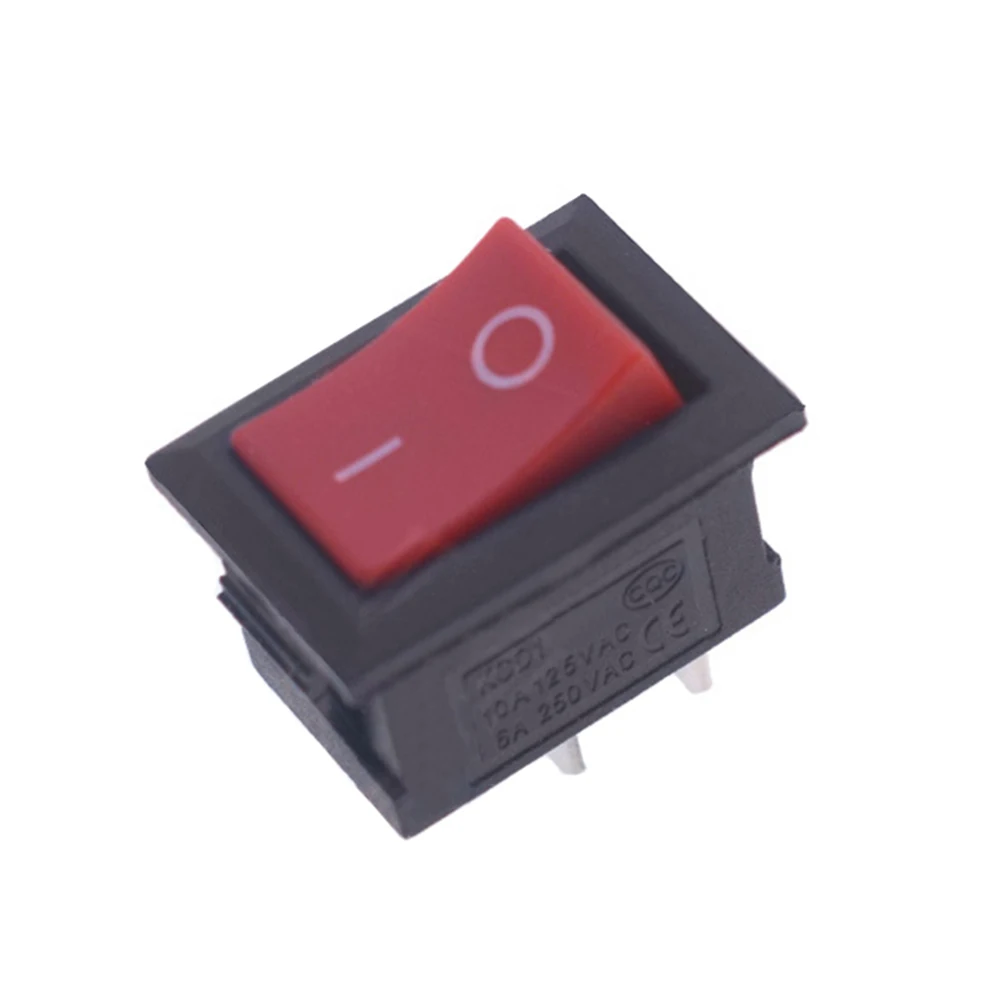 10 Pcs 3A Mini Button Ship Switch Bevel Warp Switch Dimensions Two-pin Switch Black Red and White