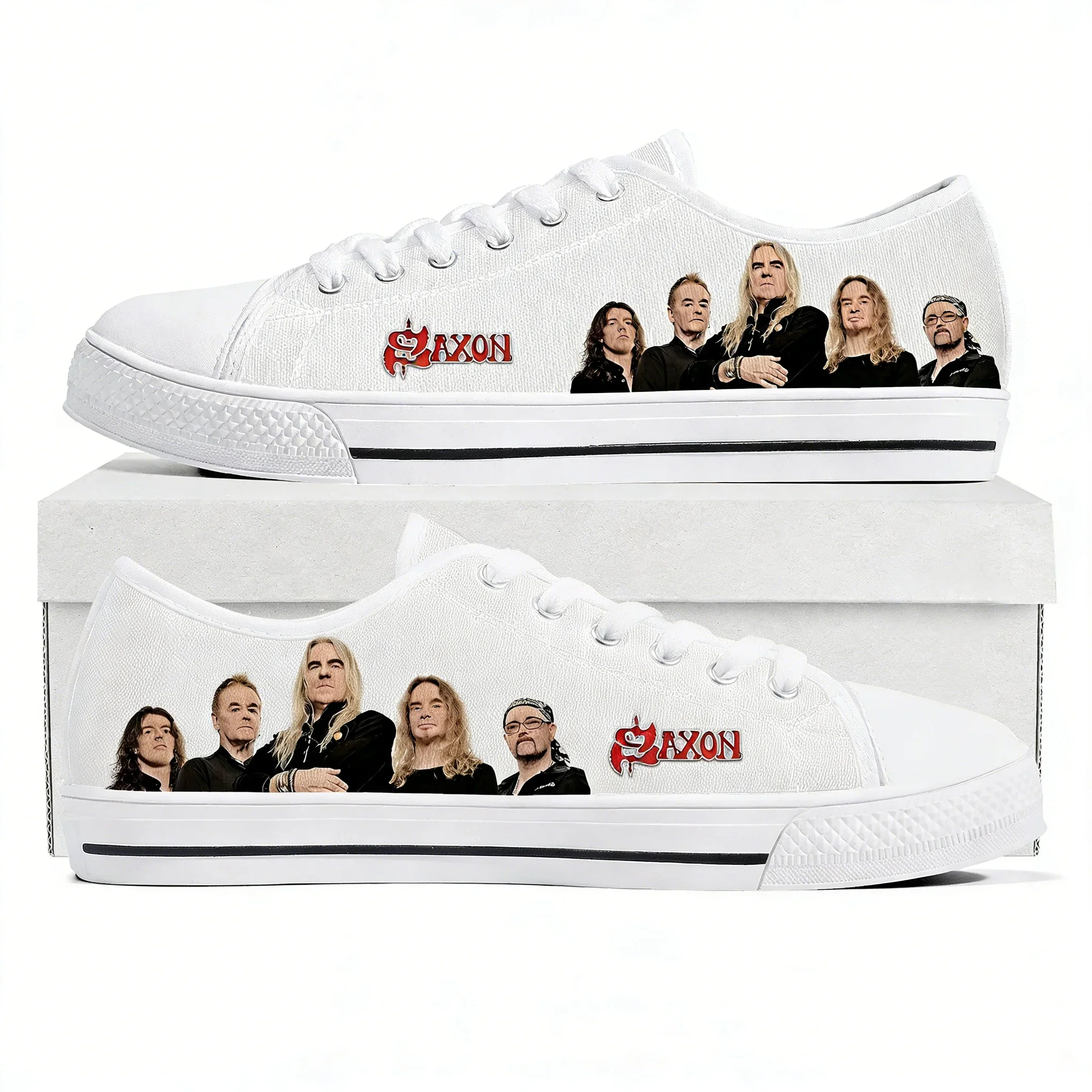 

Saxon Band Low Top High Quality Sneakers Mens Womens Teenager Canvas Sneaker Casual Couple Shoes Fashion Patterns Custom Shoes