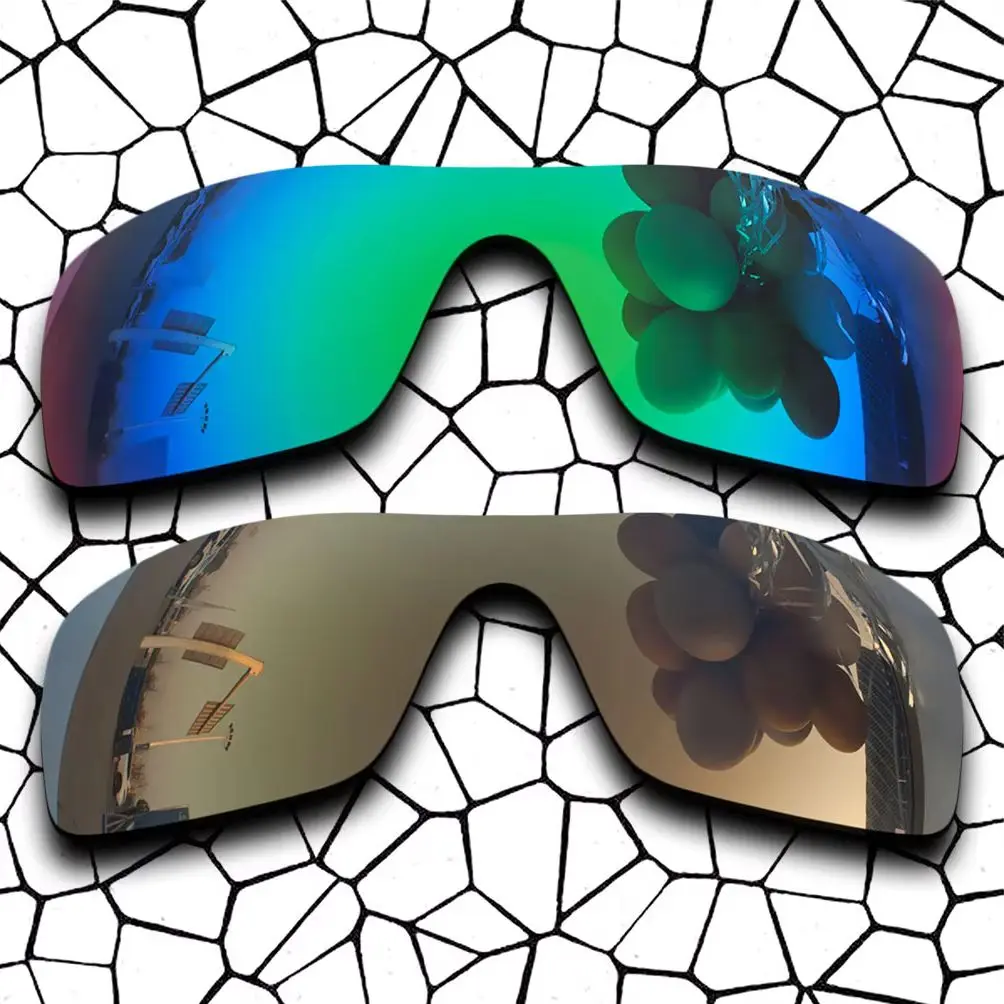 

Green & Copper Lenses Replacement For-Oakley Batwolf OO9101 Polarized Sunglasses