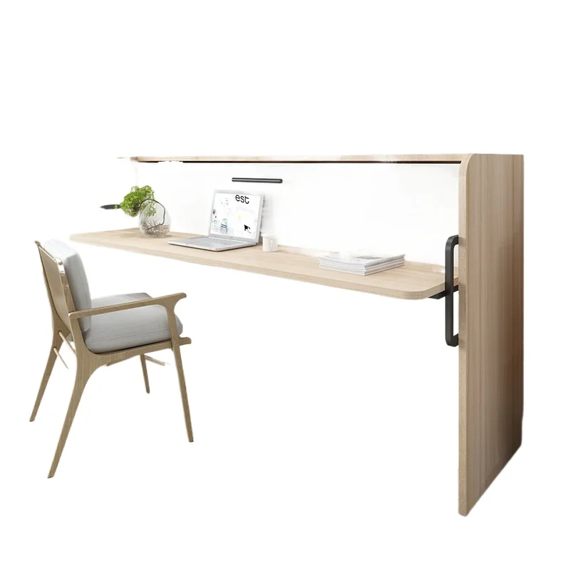 

Multifunctional invisible bed folding bed desk integrated study bookcase rotating bed