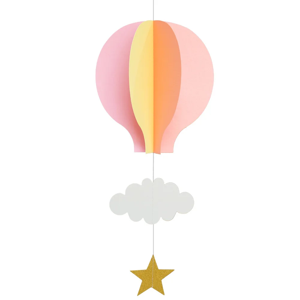 حفل زفاف عيد ميلاد الديكور 3D شنقا منطاد الهواء الساخن سحابة قلادة الديكور #2