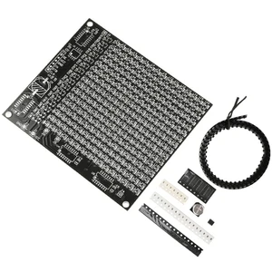 64/256 LED SMD Dot Matrix Advertising Screen Welding Practice DIY Kit 0-9 Digital Display Fun Electronic Kit Soldering Component