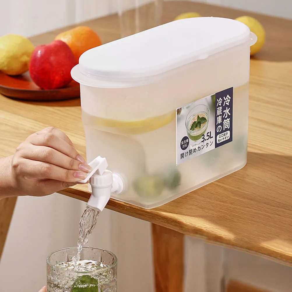 

Cold Water Dispenser Large Capacity Food Grade PP Drink Pitcher for Fridge Tea Container Cooler Beverage Holder