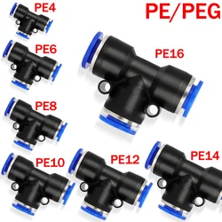 20/50PCS Pneumatic Fittings Quick Connector Air Hose Tube Connectors Plastic PE PEG 4mm 6mm 8mm 10mm 12mm Push Into Pluglug