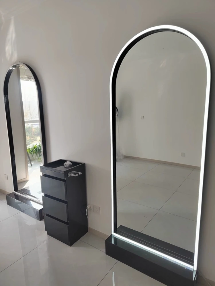 Barber Shop Mirror Table Barber Shop Single And Double-sided Floor Mirror Hair Salon Special Hair Cutting Mirrorl3