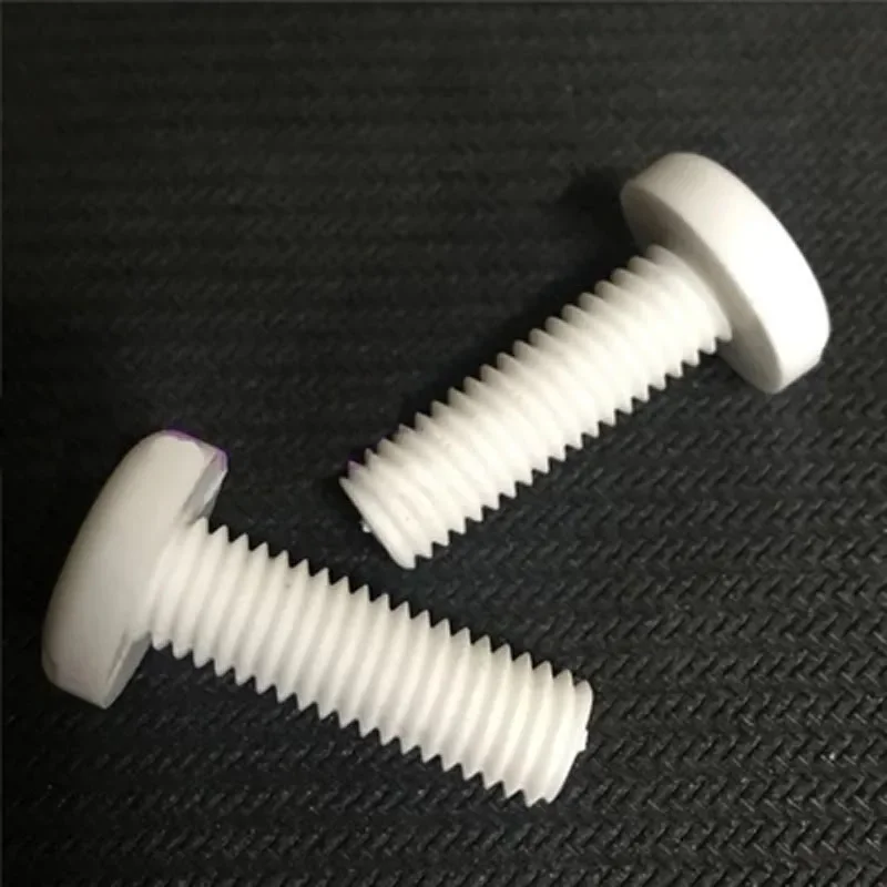 1Best 30pcs M4 Polypropylene PP One word Slotted round head Acid and alkali resistant preservative plastic screw bolt 8-40mm Len