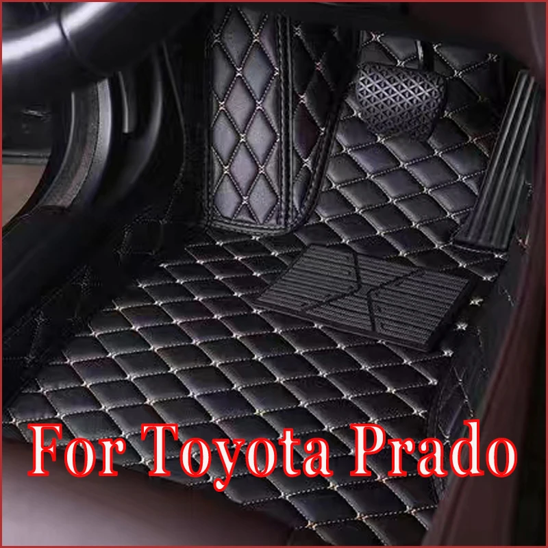 Car Floor Mats For Toyota Prado（Eight Seats）2006 2007 2008 2009 Custom Auto Foot Pads Automobile Carpet Cover accessories