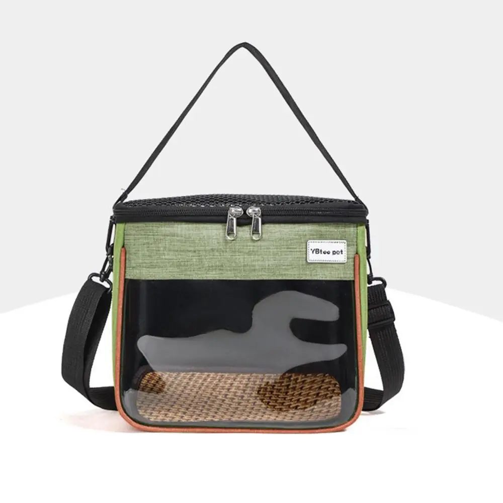 S/M/L Hamster Travel Carrier Breathable Clear Window Pet Carrier Bag Lightweight Portable Hamster Carry Bag Outdoor Use
