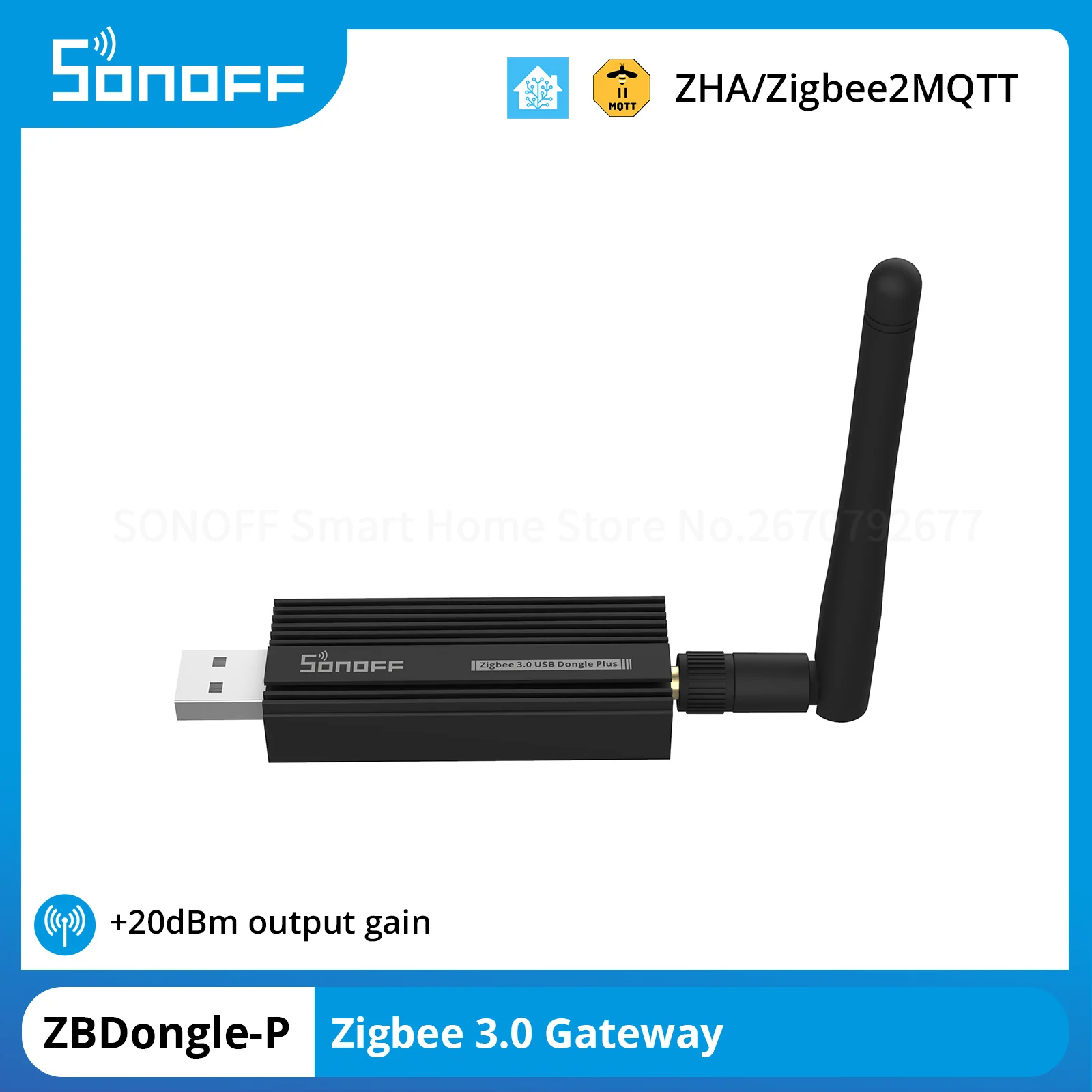 SONOFF ZBDongle-P Zigbee 3.0 USB Dongle Plus Zigbee Gateway Support Home Assistant ZHA Zigbee2MQTT Sonoff Zigbee Series