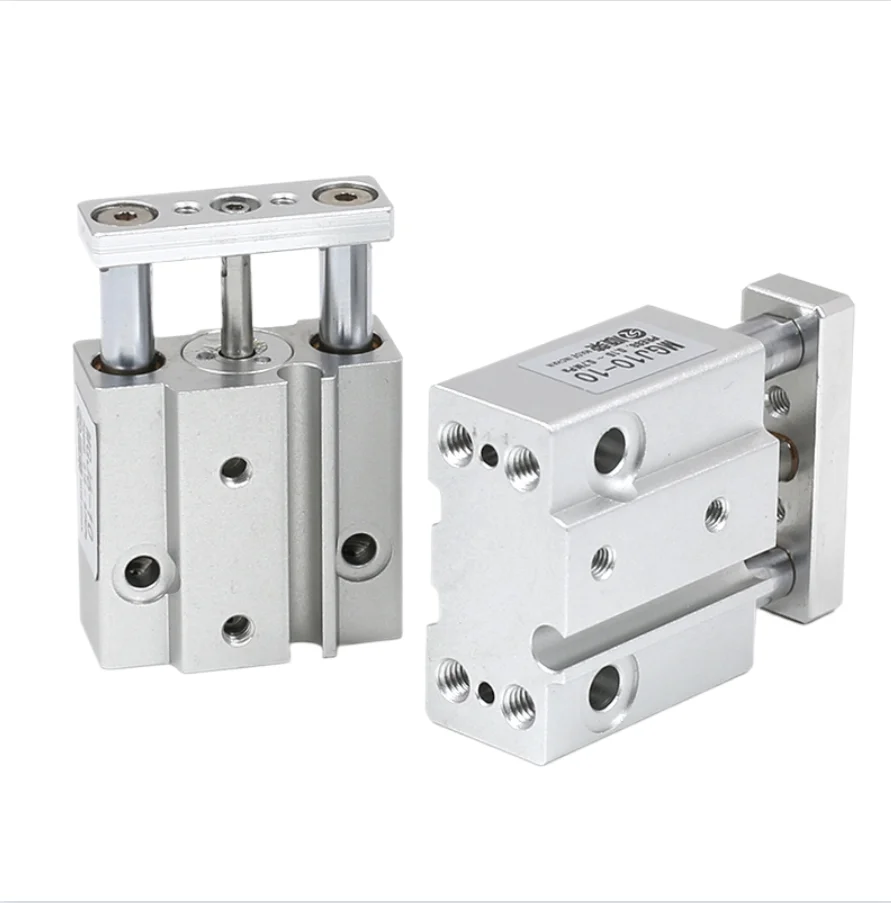 MGJ TCM Micro Three Axis Guided Pneumatic Cylinder MGJ6 MGJ10 TCM6 TCM10 Mini Three Rod Air Cylinder Stroke 5 10 15 20 25 30