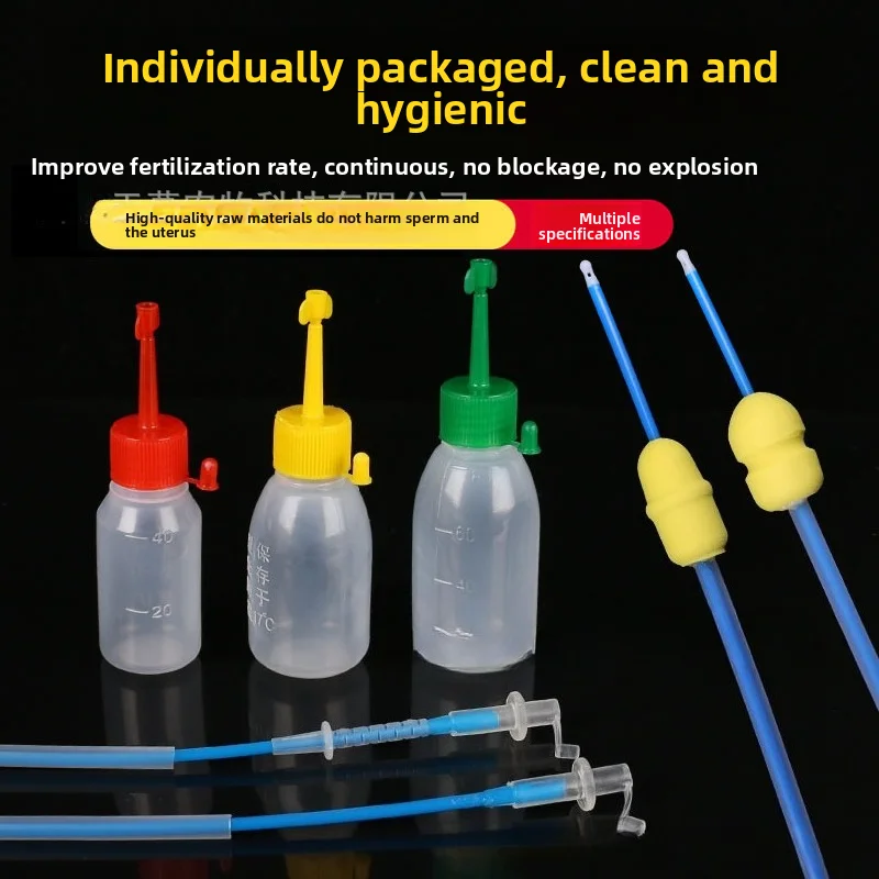 Disposable Deep Insemination Catheter Syringe for Sow Breeding Swine Tool Kit