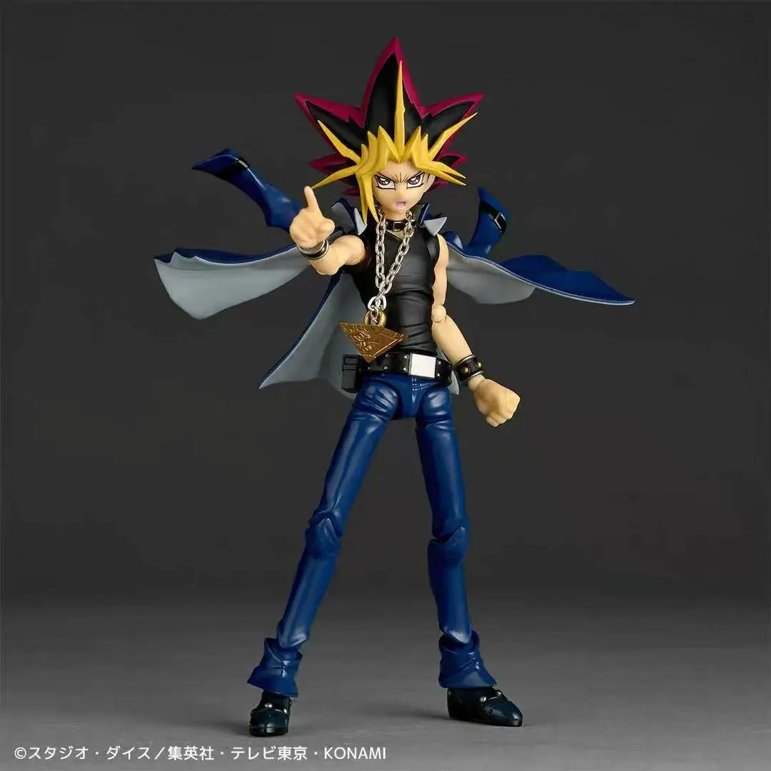 [En stock] figuras de acción originales Kaiyodo Revoltech Yami Yugi, modelo de Anime, colección de juguetes