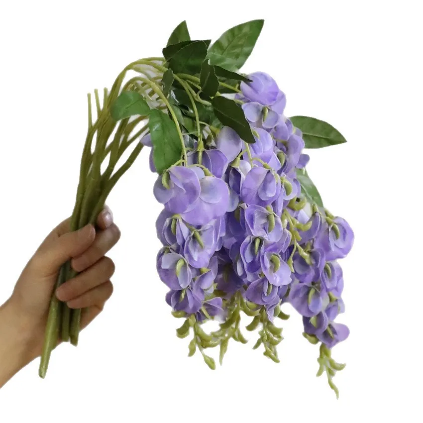 1 PCS Artificial ​ guisante dulce ​ Lathyrus Odoratus rama de flores de seda ramo de boda para el hogar decoración de mesa de sala de fiesta regalo F1416