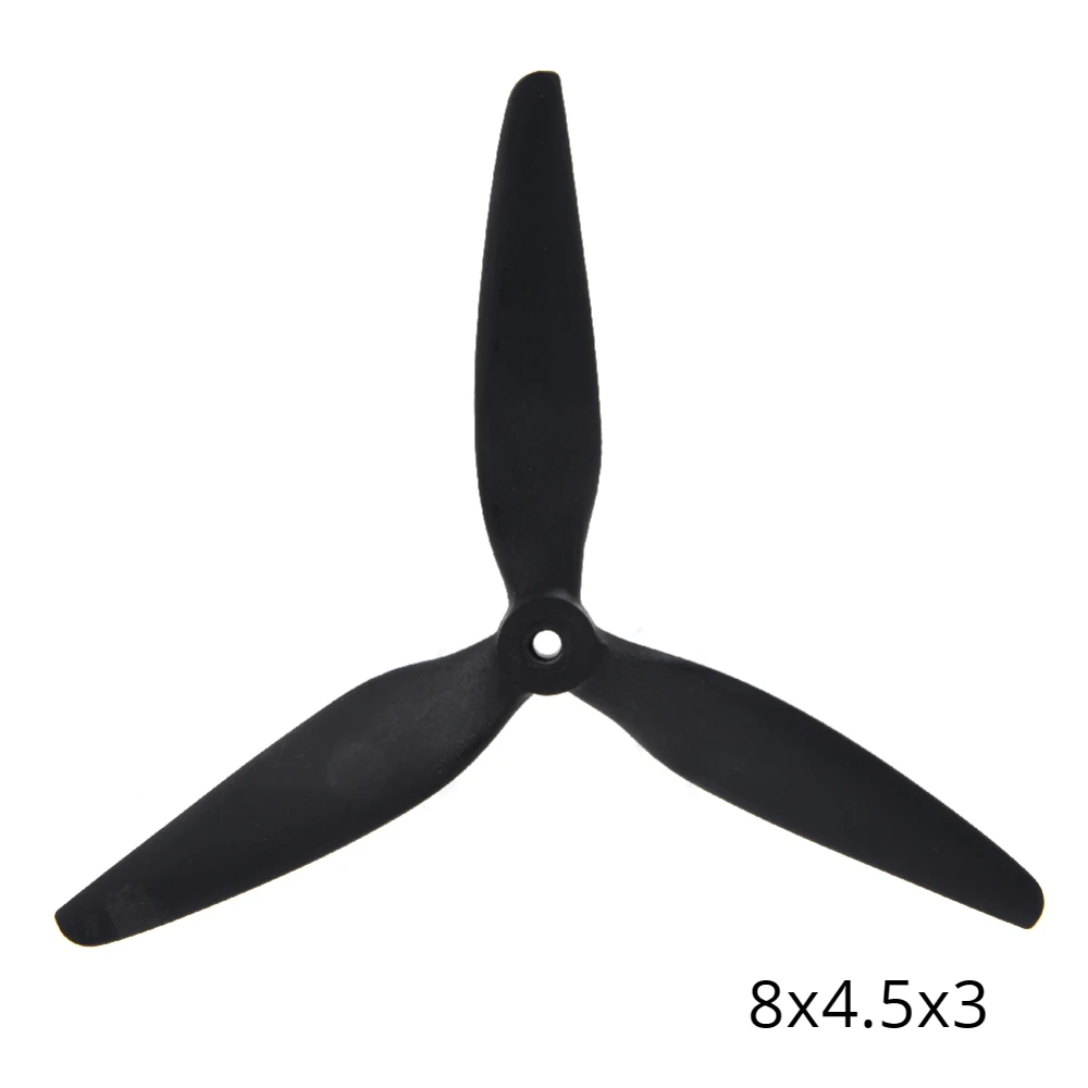 HQProp 8x4.5x3 8045 8x4x3 8inch CW CCW 3 blade/tri-blade Black-Glass Fiber Reinforced Nylon Propeller For RC FPV Freestyle Drone