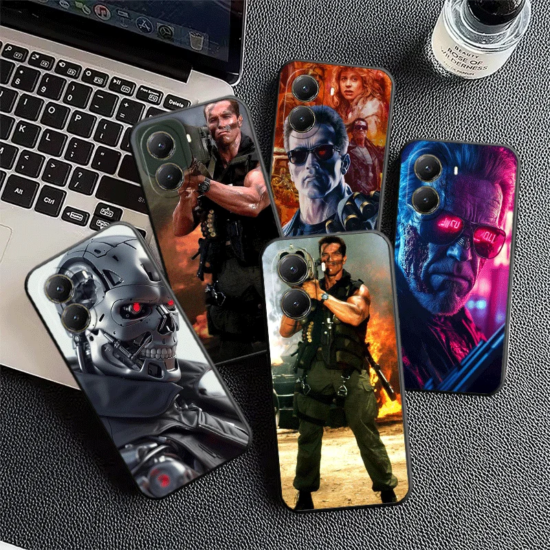 Funda de teléfono suave Terminator Arnold Schwarzenegger para Xiaomi Poco X5 X6 X7 X8 Pro Max X3 F7 F8 Ultra M8 M7 M6 M5 Redmi 15 15C 14C