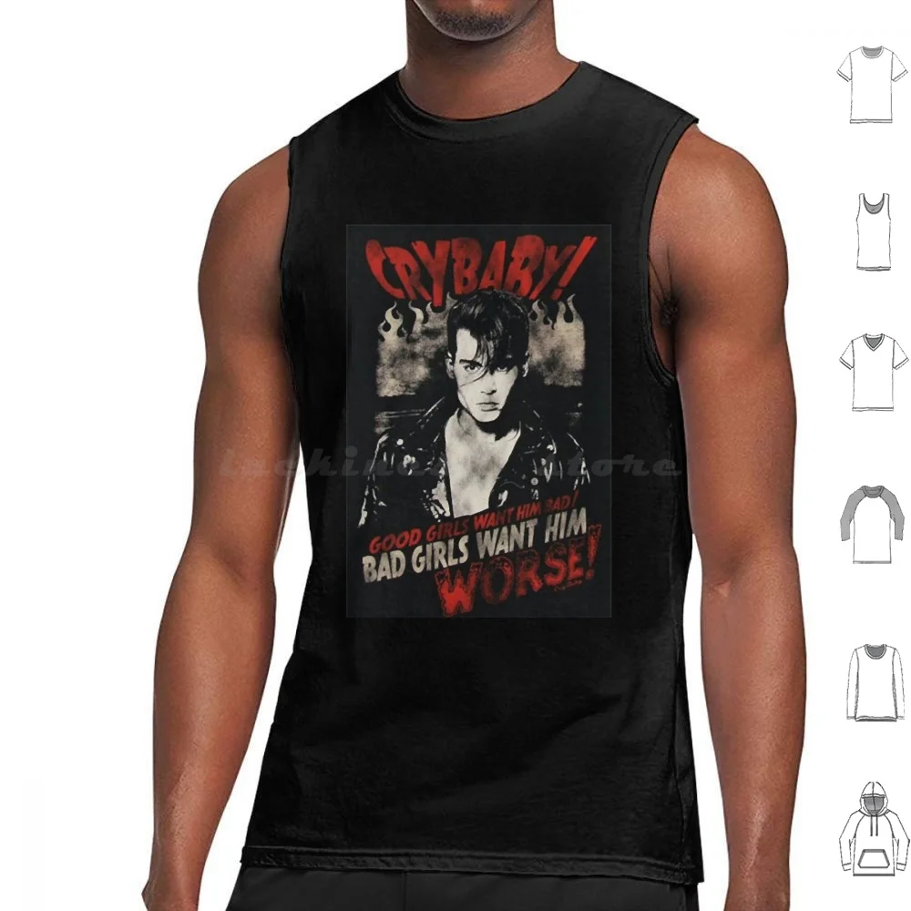 Cry Baby Johnny Depp 90s Tank Tops Vest Sleeveless Cry Baby Johnny Depp Cry Baby Movie Cry Baby Movie Johnny Depp 90s Best