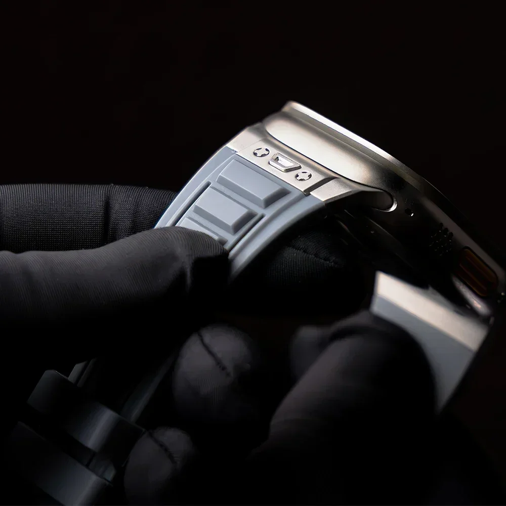 Men Silicone Strap for Apple Watch Band Ultra 1 2 49mm 10 9 8 7 46mm 45mm Sports Band for IWatch Series 6 5 4 SE 44mm Bracelet