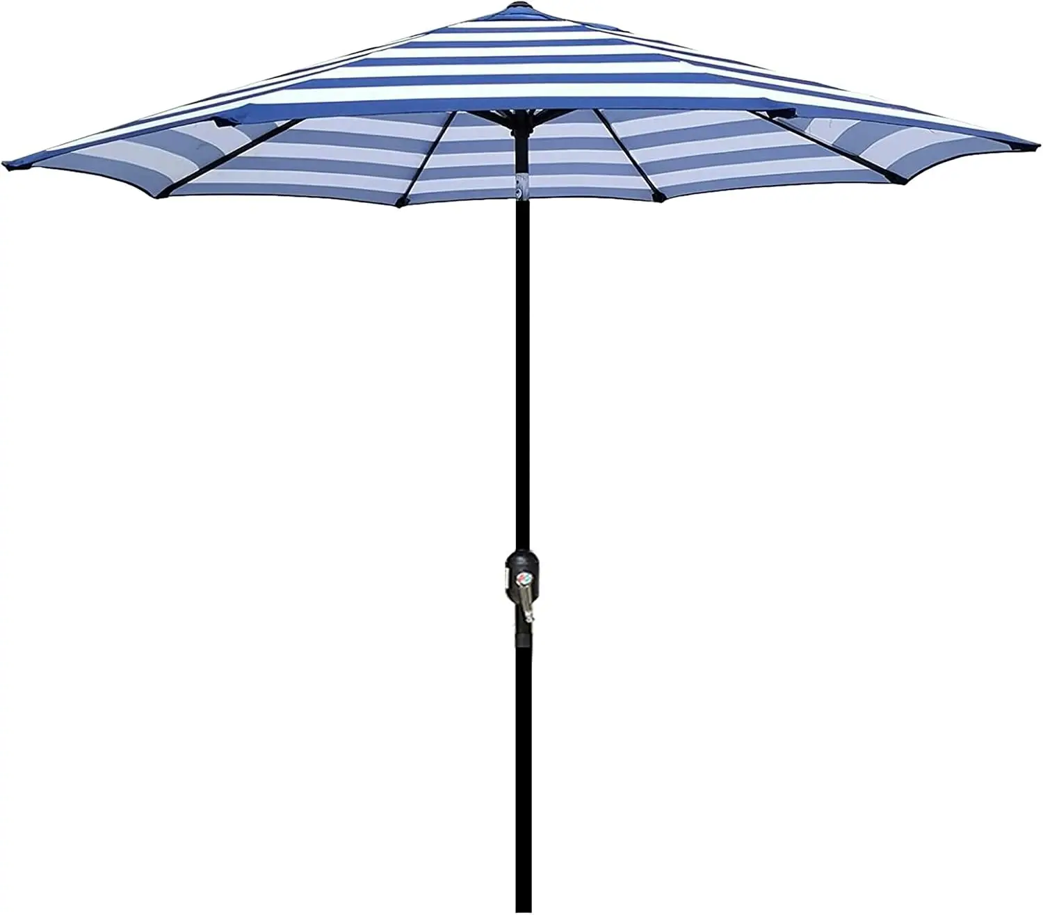 Blissun 9' Outdoor Patio Umbrella, Outdoor Table Umbrella, Yard Umbrella, Market Umbrella with 8 Sturdy Ribs, Push Button Tilt a