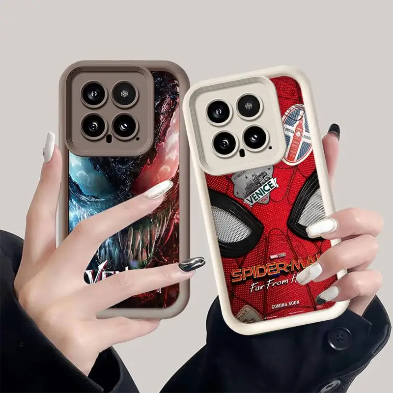 phone cases for Redmi Note 13 5G 9S 11 9 12 Pro 12C 12 4g 12S 10 Lite Angel Eye Ladder fundas Cover Marvel Spider-Man Deadpool