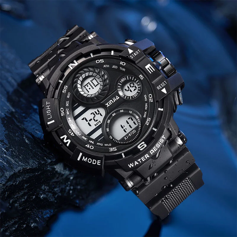 Trendy men's watches for teenagers, middle and high school sports, multifunctional electronic watches