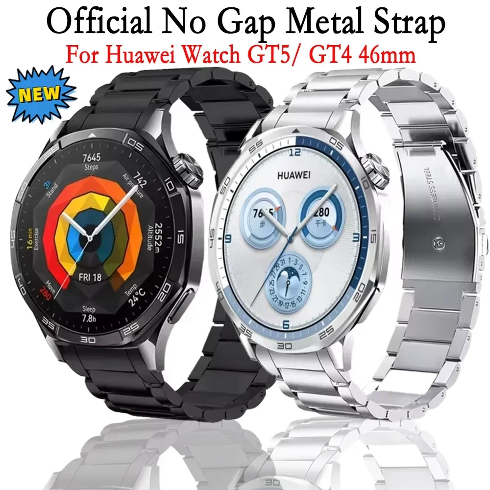 Huawei Watch用の金属製ストラップ,快適なステンレススチールブレスレット,交換可能なブレスレット,gt5,gt4,46mm