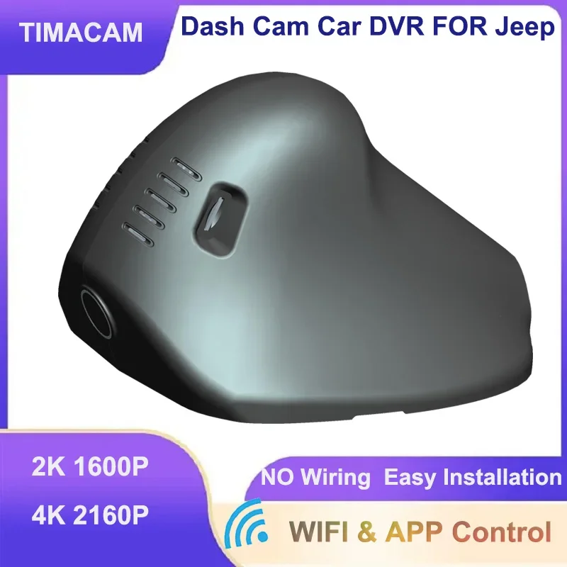 Plug and Play TIMACAM Car Dvr Driving Video Recorder For Jeep cherokee 2018 2019 2020 2021 4K 2160P Wifi Dash Cam Rear Camera