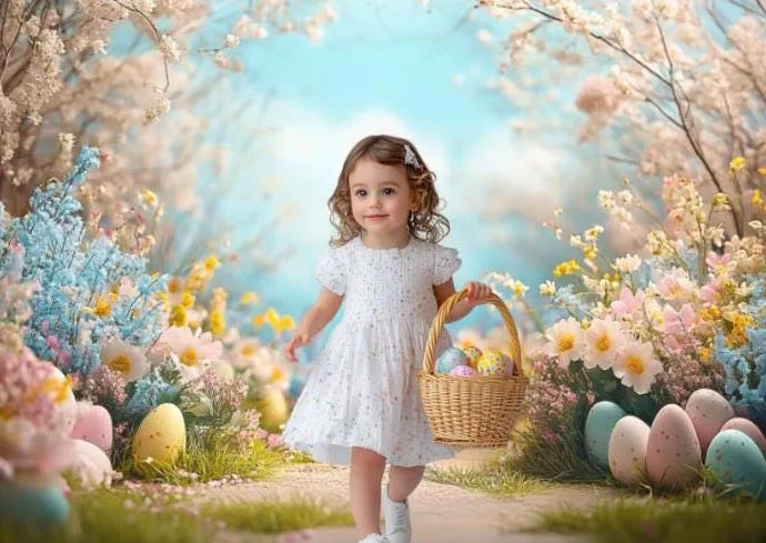 Mehofond التصوير خلفية غريب الأطوار عيد الفصح الأزهار الربيع حديقة الاطفال حفلة عيد ميلاد صورة ديكور خلفية استوديو الصور