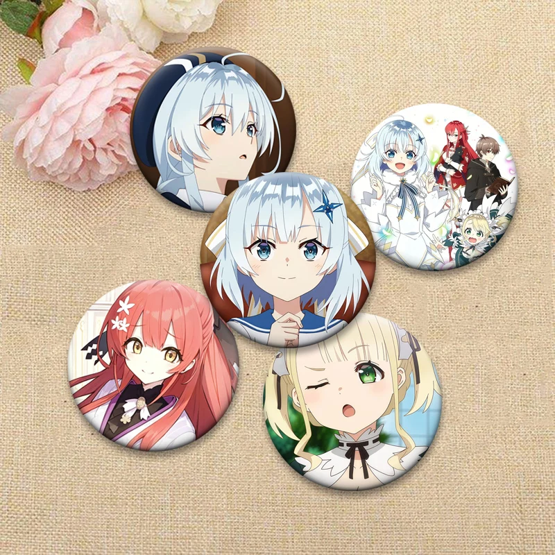 Private Tutor To The Duke's Daughter Badge Allen,Tina Howard Anime Lapel Pins Round Cartoon Brooches for Bag Decor Jewelry Gifts