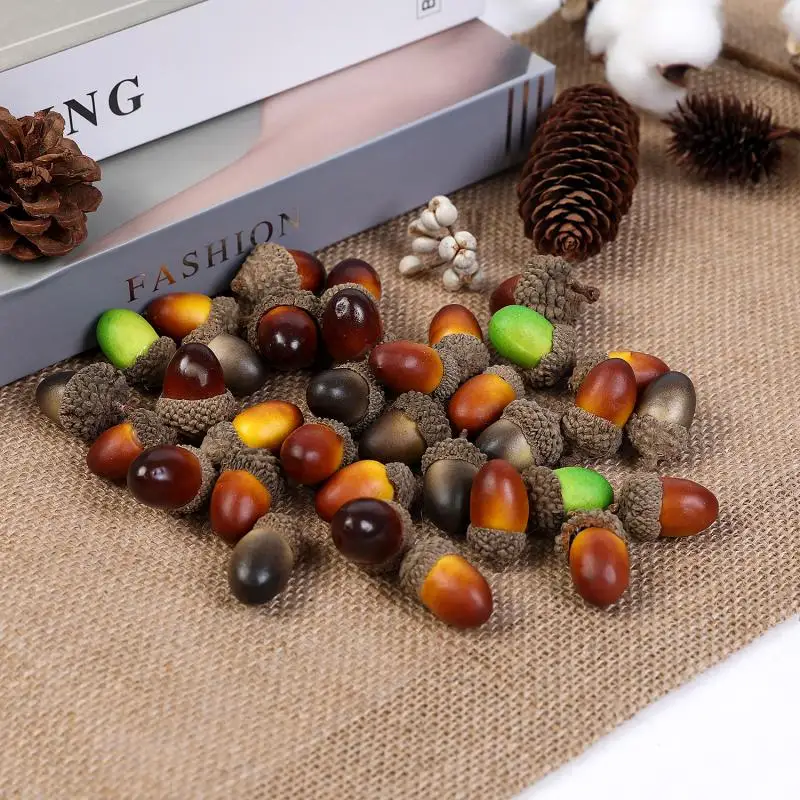 10PCs Artificial Pine Cones Plant Christmas Decoration For Home Decor Xmas Tree Halloween New Year Ornaments Craft Accessories