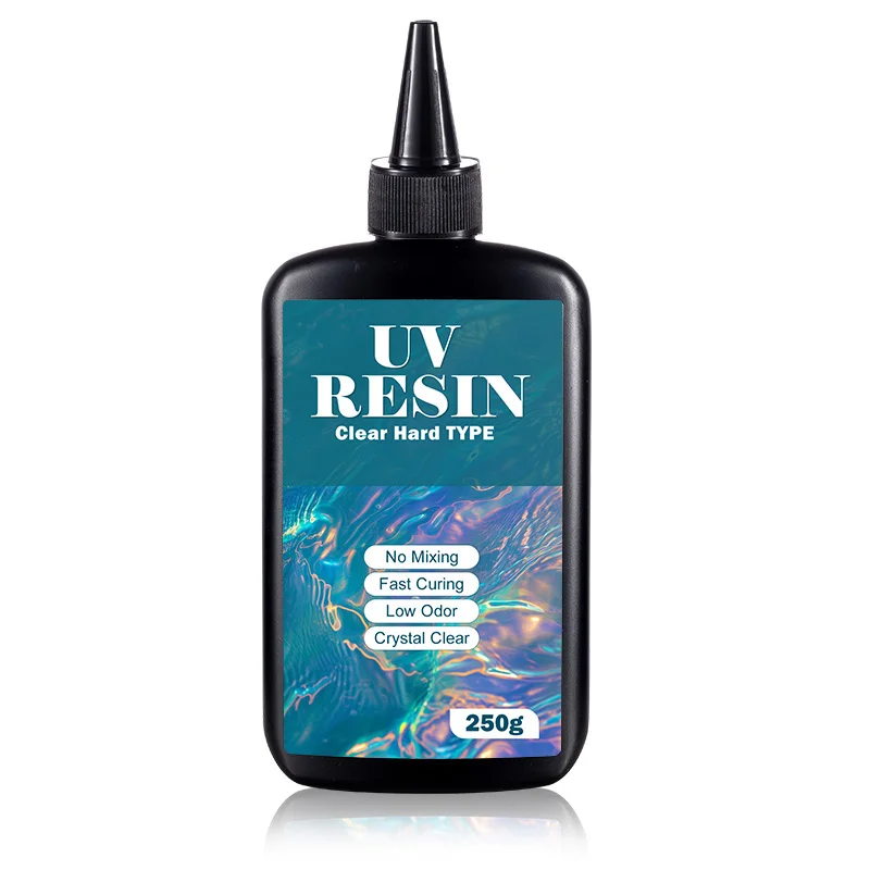 UV-Harz-Set mit Licht, verbesserter harter Typ, kristallklares, ultraviolettes, aushärtendes UV-Harz für Bastelarbeiten, DIY-Schmuckherstellung, Formen, Gießen