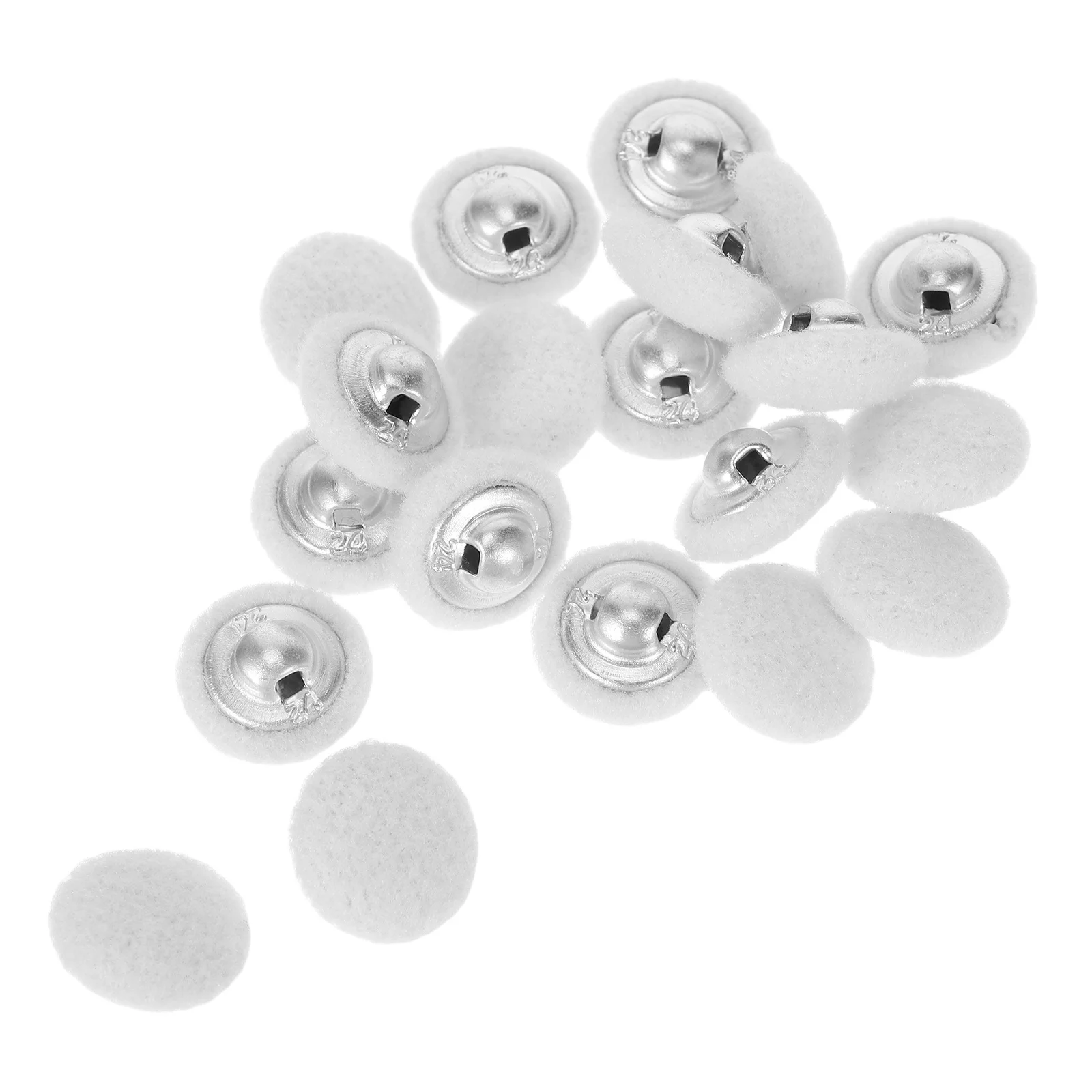 

20Pcs 15mm Round Fabric Covered Buttons for Suits Coats Blouses Sweaters DIY Crafts Garment Supplies Shirt Button Fasteners
