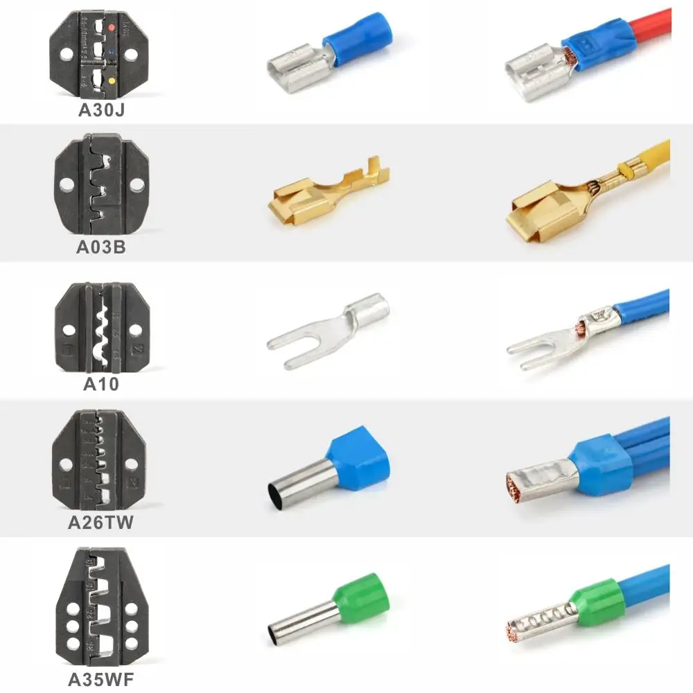 IWISS Crimping Plier Kit Wire Stripper Cable Cutters Suitable for Non-Insulated&Insulated Cable End-Sleeves Terminals Clamp Tool