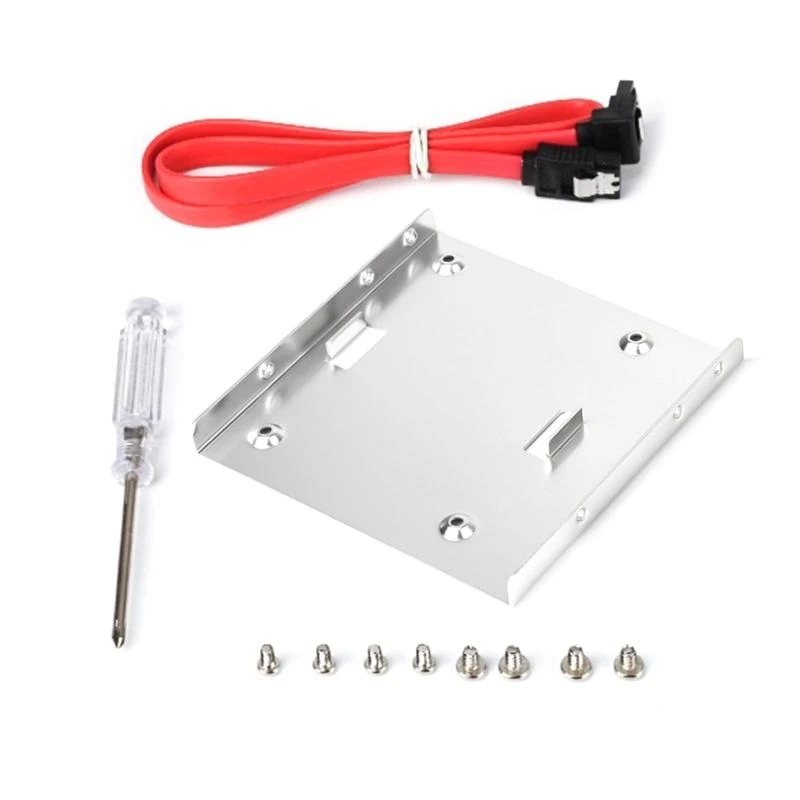 HX6A 2.5 inch SSD 3.5 inch Internal Hard Disk Drive Mounting Bracket Hard Drive Adapter Internal Drive Bay Converter Frame