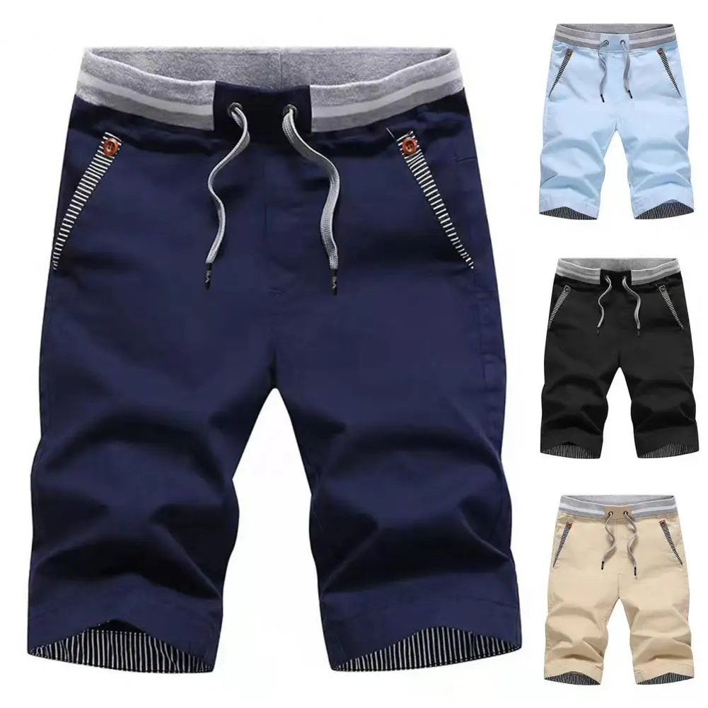 Summer Casual Fashion Style Boardshort Bermuda Trousers Male Drawstring Elastic Waist Breeches Beach Shorts Men's Shorts Pant