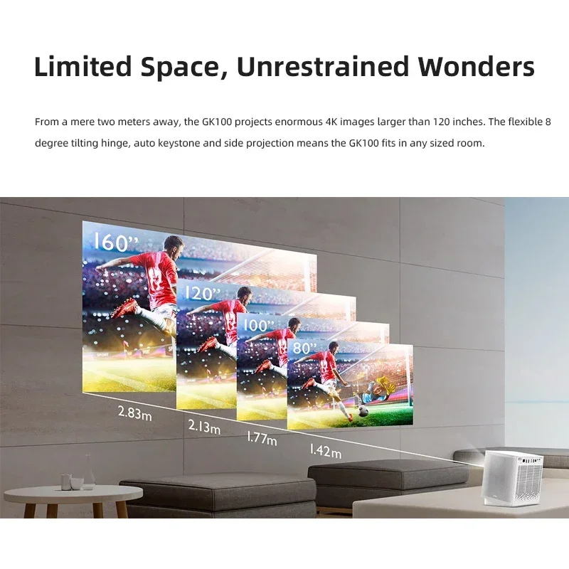 2025 BENQ GK100 4K UHD جهاز عرض قصير الرمي 3840*2160 فيديو متعاطي المخدرات LED DLP MEMC Rec.709 المسرح المنزلي #2