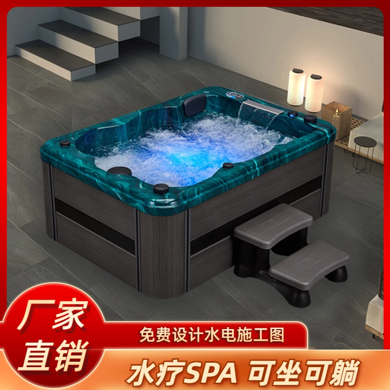 Custom rooftop courtyard outdoor whirlpool jacuzzi acrylic artificial hot spring bath