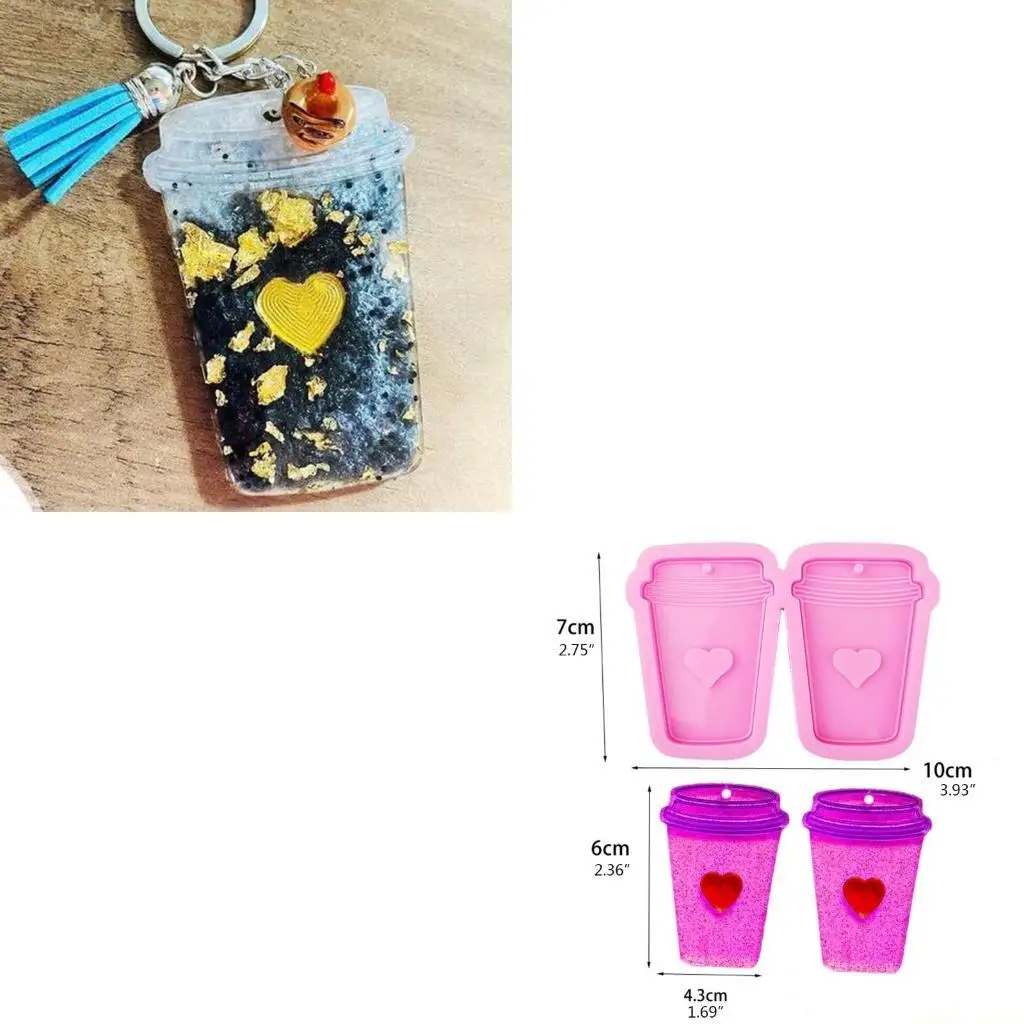 

31BF ручная работа, 2 кофейные чашки, серьги, подвески, силиконовая форма, форма для рукоделия, брелок «сделай сам», форма для